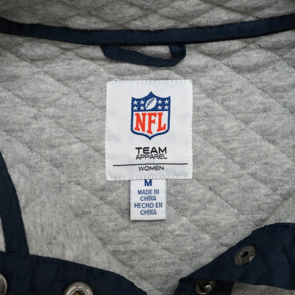 NFL Houston Texans Sweatshirt Women's Sz M Grey NFL Team Quilted Quarter Snap - Picture 5 of 10